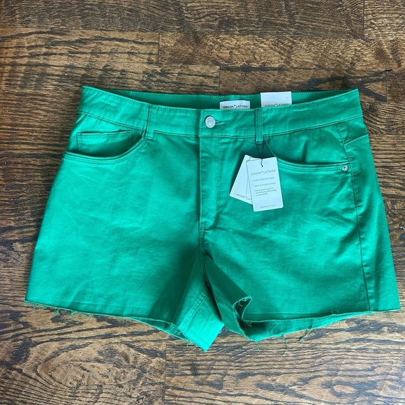 Gibson Latimer Pants - NWT Gibson Latimer Perfect Fit Raw Hem Green Shorts 18 Classic Spring Chic